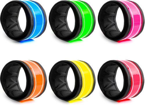 LOBKIN LED Safety Bracelets - Reflective Slap Armband for Kids & Runners | Nighttime Visibility Light