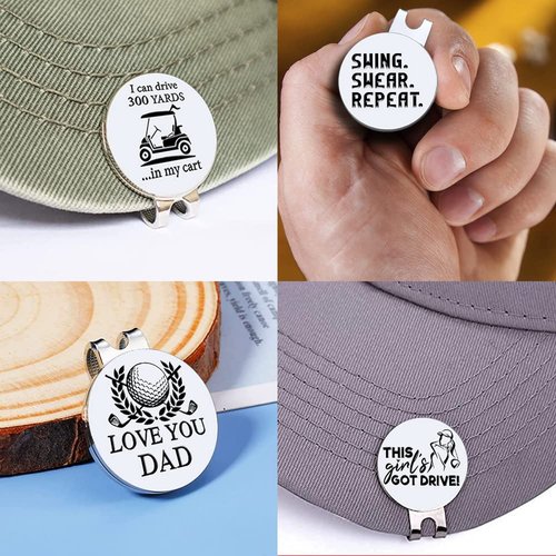 GEYGIE Hole in One Club Golf Ball Marker with Magnetic Hat Clip, Funny Golf Accessories Gifts for Men Women, Golf Gifts for Men Woman, Birthday Gifts for Golf Fan, Golf Novelty Gift