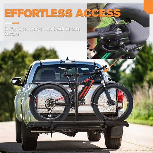 MOBI OUTDOOR E Bike Frame Adaptor Fits Up to 100lbs for E Bike Hitch Platform Rack, Adjustable Aluminum Adaptor with Rubber Hooks, Adapt Diverse Bike Frames, Women's BMX & Non-Standard Frames