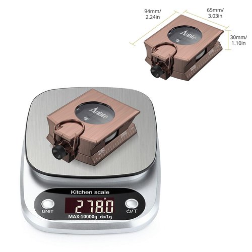 Anbte Compass Hiking Survival, IP65 Waterproof Metal Compass with Sighting Clinometer and Carry Bag, Multifunctional, Professional, for Camping Hunting Hiking Navigation, Bronze