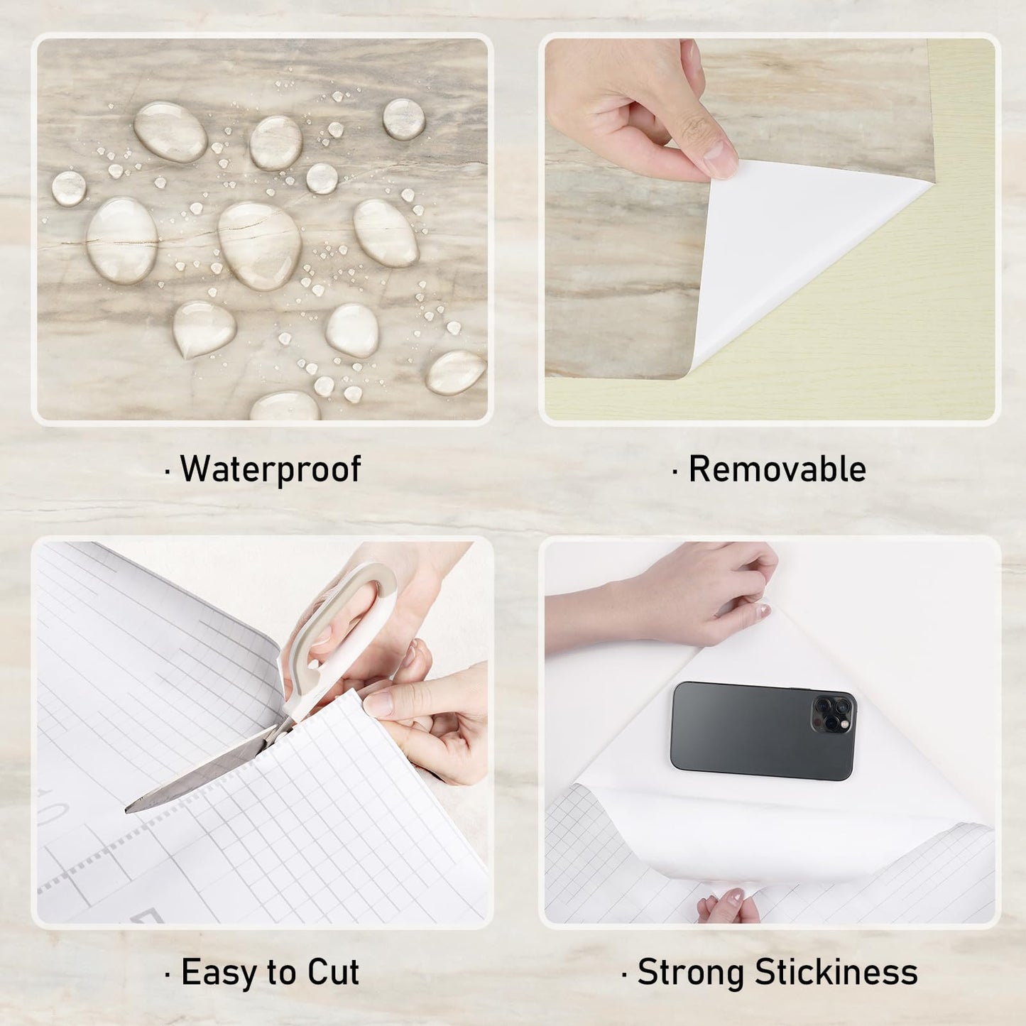 Wallercity Light Wood Oak Contact Paper for Counter Tops Beige Wood Grain Self Adhesive Wallpaper for Bathroom Peel and Stick Countertops Vinyl Wrap Kitchen Wall Paper for Cabinets Table 15.8''x78.7''