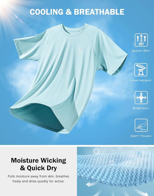 G Gradual Men's Athletic Workout T-Shirts - Moisture-Wicking Cooling Short Sleeve Performance Tee for Gym & Tennis