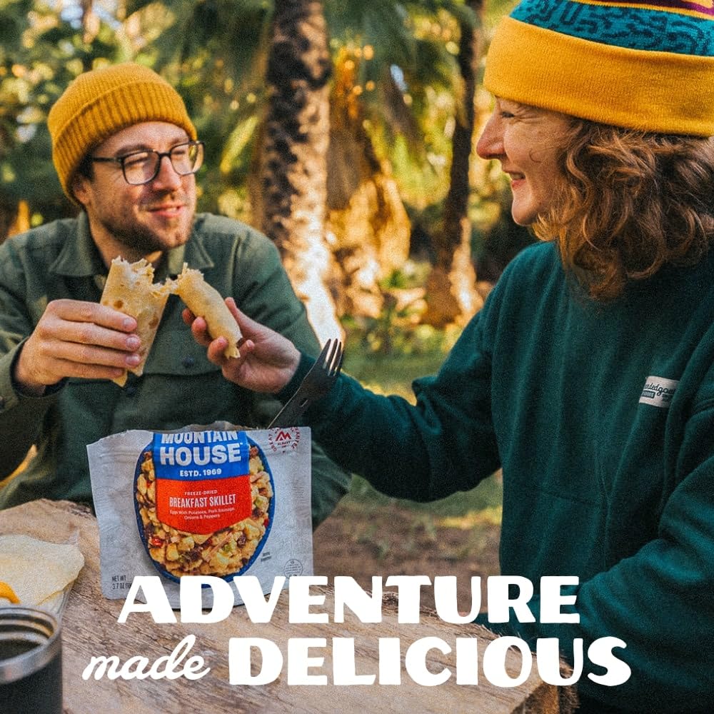 Mountain House Scrambled Eggs with Uncured Bacon Pro-Pak - Freeze-Dried Camping Food | Gluten-Free | 1 Serving