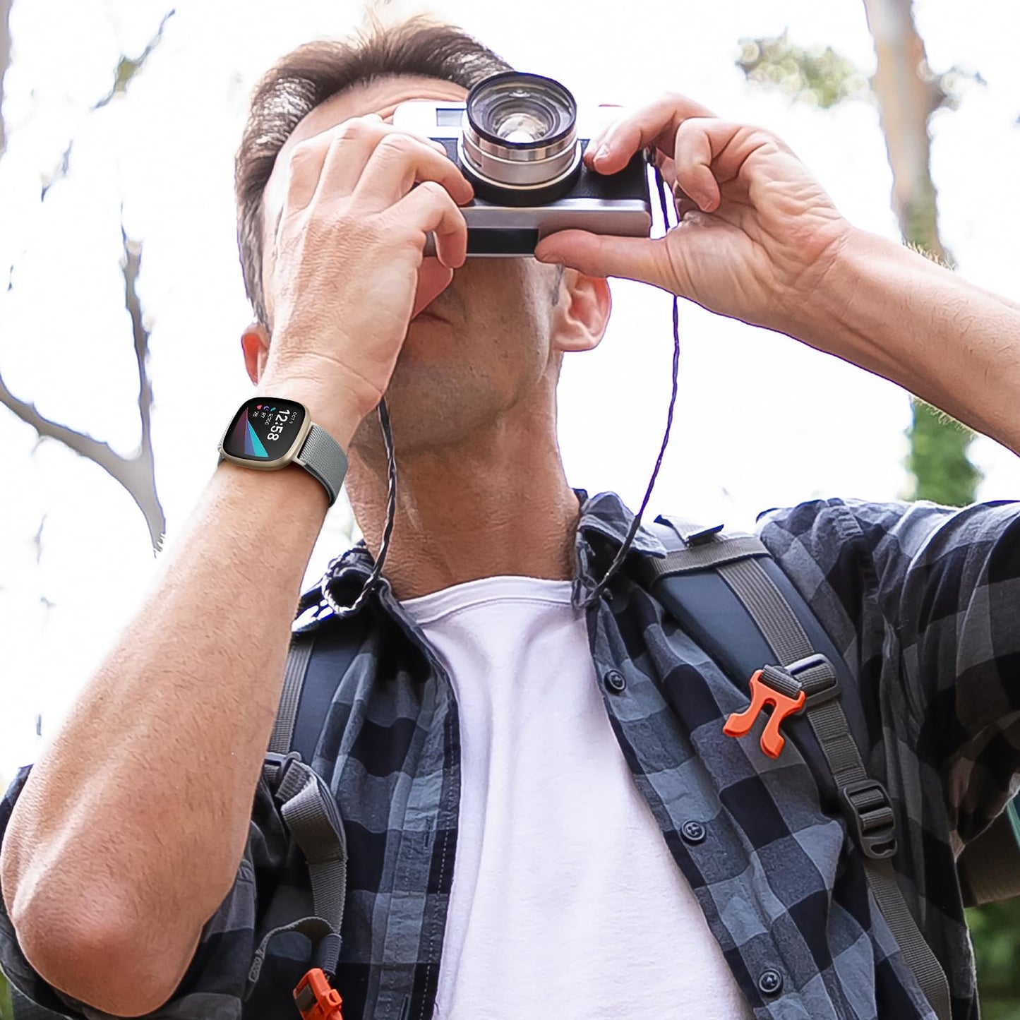 Odbeai Stretchy Strap Compatible with Fitbit Sense 2 Bands/Sense Band, for Versa 4 Bands for Woman/Versa 3 Band, Water-Resistant Adjustable Soft Nylon Elastic Braided Sport Wristbands, 5 Packs