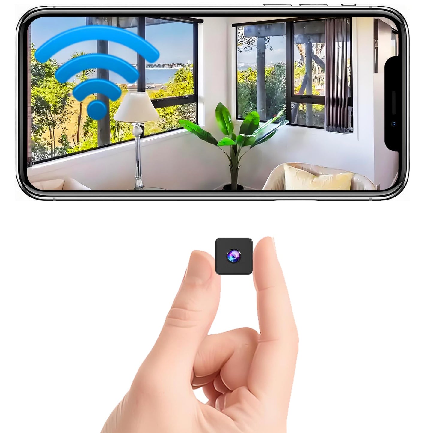 Mini Wireless Security Camera, 1080P HD Small Magnetic Home WiFi Micro Camera Nanny Cam with Motion Detection, Cloud & SD Storage, Night Vision, Tiny Cameras for Home Pet Baby Office Indoor Outdoor