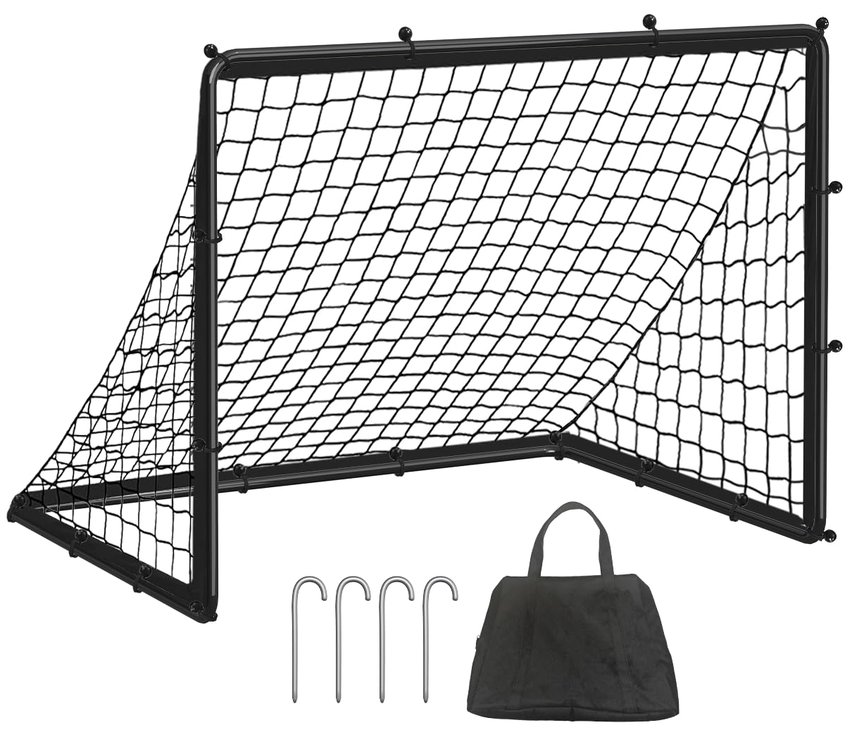 Queension Kids Soccer Goals for Backyard, 3.5x3 ft Pop Up Soccer Goal for Toddler Ages 3-5,8-12, Football Net Training Equipment with Carry Bag for Youth Outdoor Sports Games