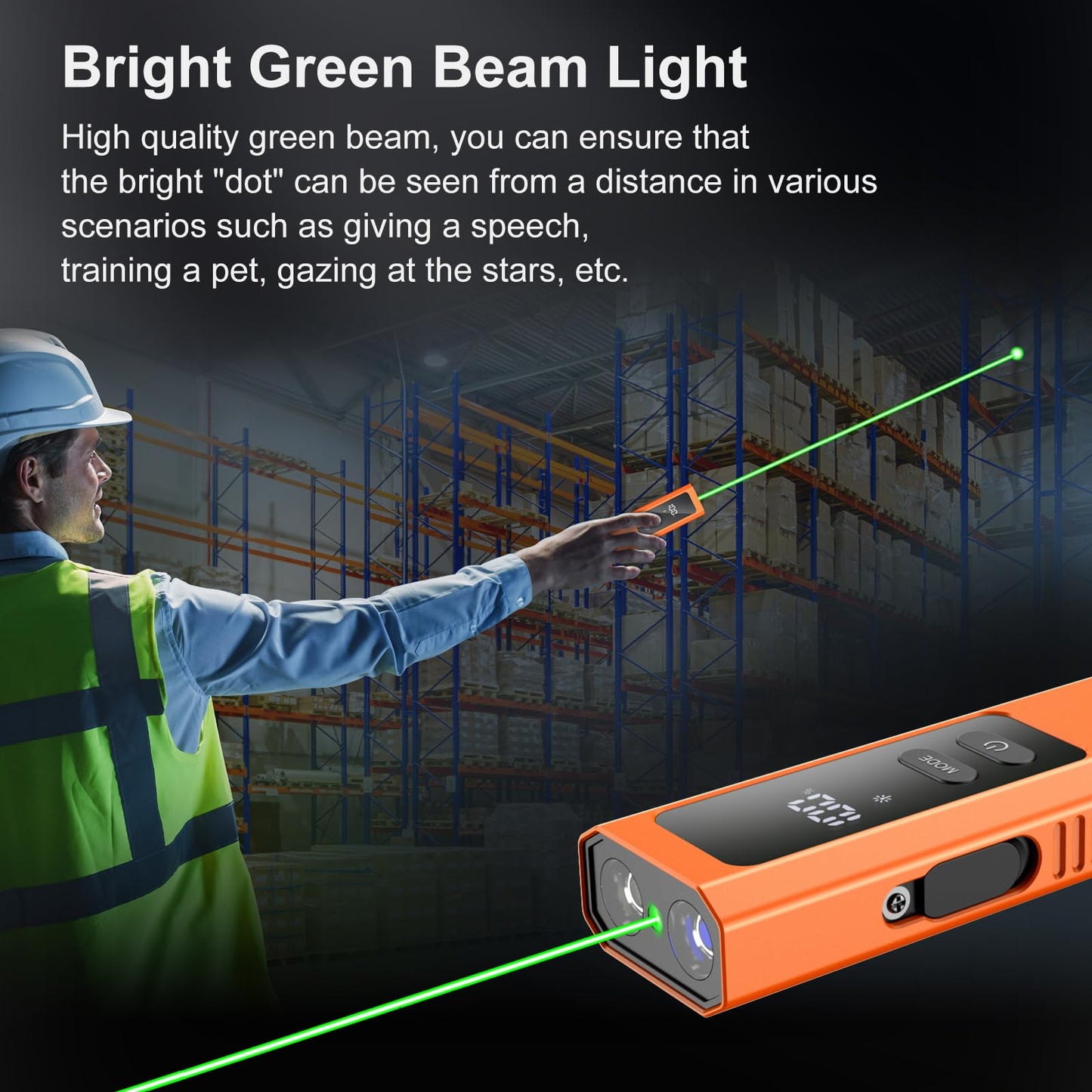 WeteamnoI 5 in 1 PRO EDC Flashlight Flat with Green Beam, UV Light, 800LM White Light LED Combo, LT010 Portable Pocket Flash Lights with Magnet for Outdoors Emergency and Work(Orange)