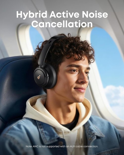 Anker Soundcore Q30 - Hybrid Active Noise Cancelling Headphones with 50H Playtime & Custom EQ