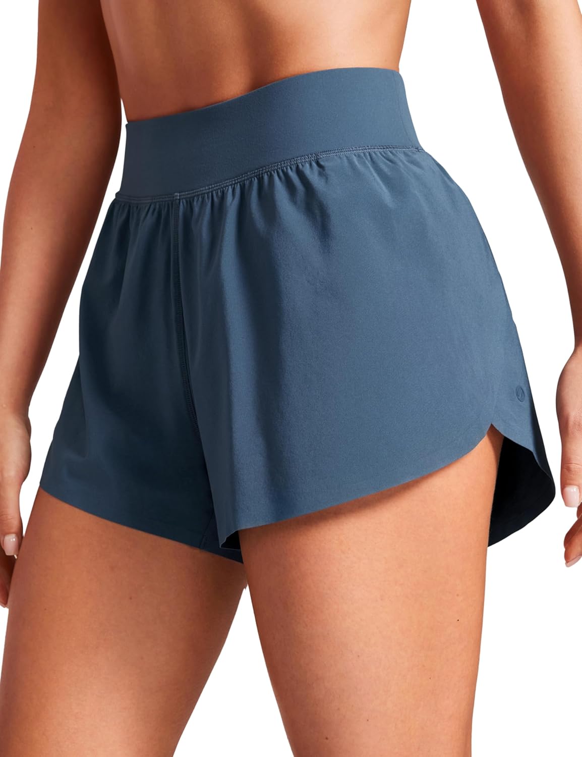 CRZ YOGA High Waisted Running Shorts - Comfy Mesh Liner for Women | Quick Dry Athletic 3" Length