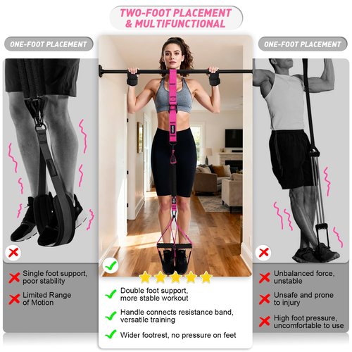 Pull Up Assistance Bands for Women, Heavy Duty Resistance Bands with Handles, Exercise Band with Door Anchor, Workout Band Set for Pull Up Bar, Full Body Sculpting,Muscle Training, Recovery, Home Gym