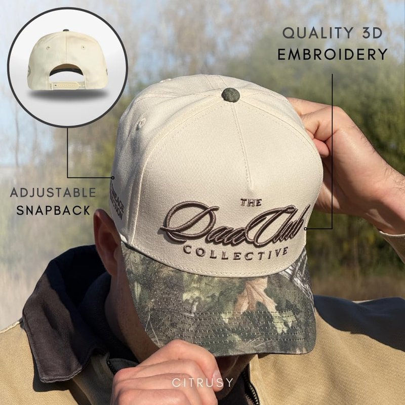 Vintage Mom & Dad Trucker Hats | Men & Women | Dad Hat Mama Hats for Boys | Kids Grandpa Boy Mom Girl Dad Hats | Country Western | Cotton | Snapback (Dad Club | Camo)