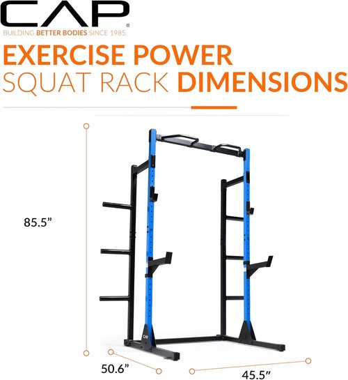 Cap Barbell Power Rack - Versatile Strength Training with Pull-Up Bar & Attachments | Multiple Colors