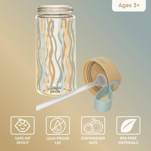 Bentgo Kids Water Bottle - Leak-Proof 15 oz. Tritan Cup with Safe-Sip Straw | Whimsy & Wonder Collection