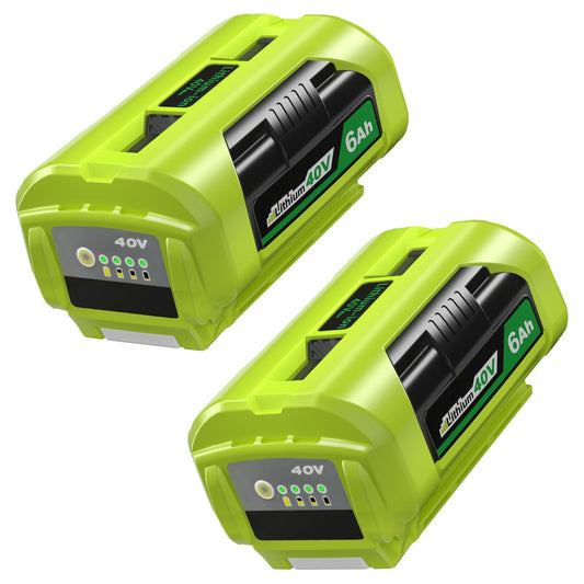 2 Pack OP4060 6.0Ah Battery Compatible with Ryobi 40V Lithium Ion Battery