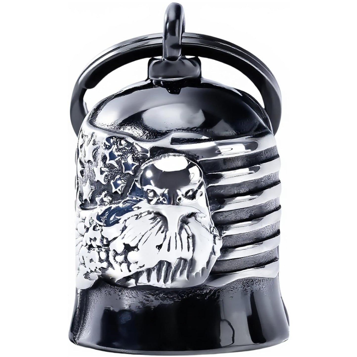 Motorcycle for Bells - Motorcycle Angel Bell for Men Women,Bell Biker Accessory,Guard Riding Safety (Black) (Black Silver)