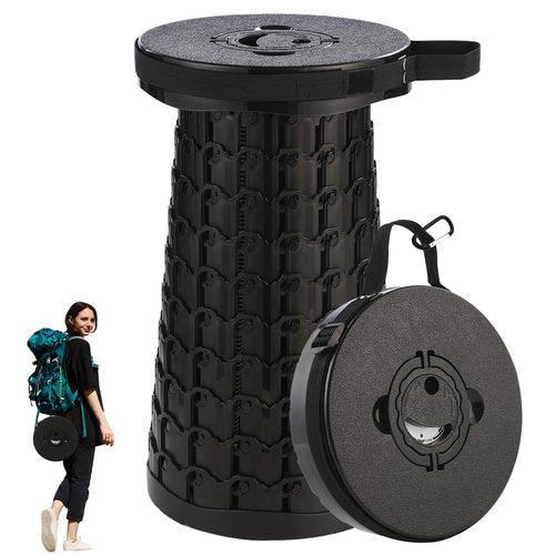 Spisces Upgraded Collapsible Stool, 800 lbs Heavy Duty Capacity & Lightweight 2.6 lbs, 18-Inch Portable Retractable Folding Stool for Adults, Camping, Fishing, Hiking, BBQ, Travel, Outdoor Events