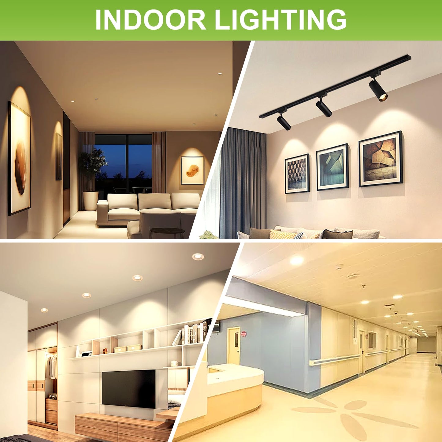 GEPLAD 4 Pack MR16 LED Bulbs 50W Halogen Equivalent, 2700K Warm White, 5W GU5.3 MR16 12V Spotlight Bulb, Non-Dimmable,38 Deree Beam Angle for Landscape, Recessed, Track Lighting