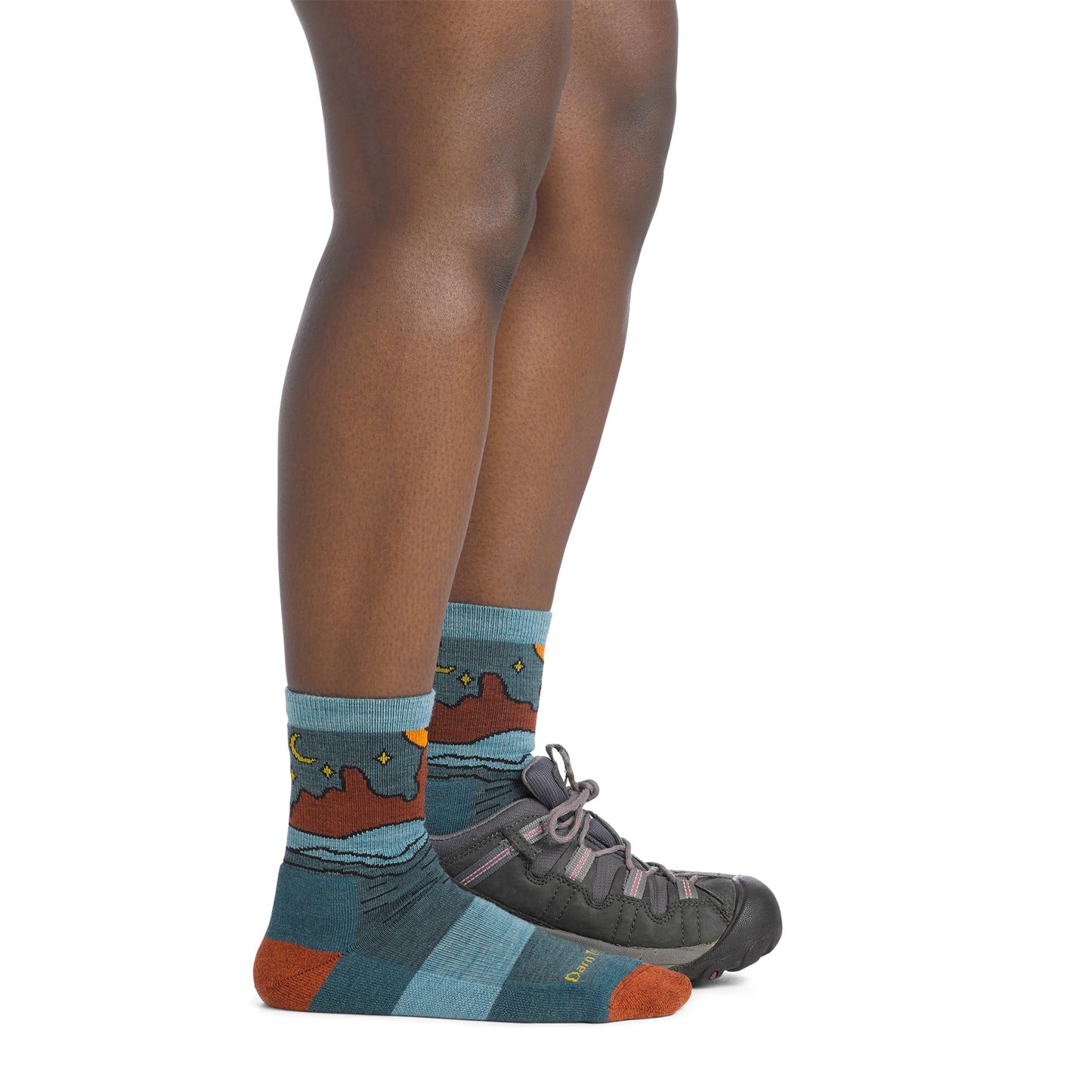 Darn Tough Vermont Celeste Micro Crew Midweight with Cushion (5023), Teal Medium