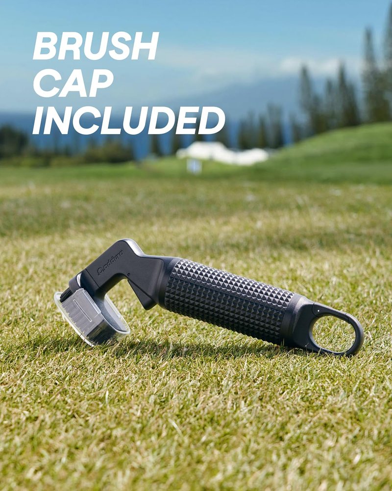 CADDURA Golf Club Cleaner, Heavy-Duty Nylon Bristle Brush Cleaner with 80ml Spray Bottle, Anti-Leak Design and Ergonomic Grip Professional Golf Gift for Men