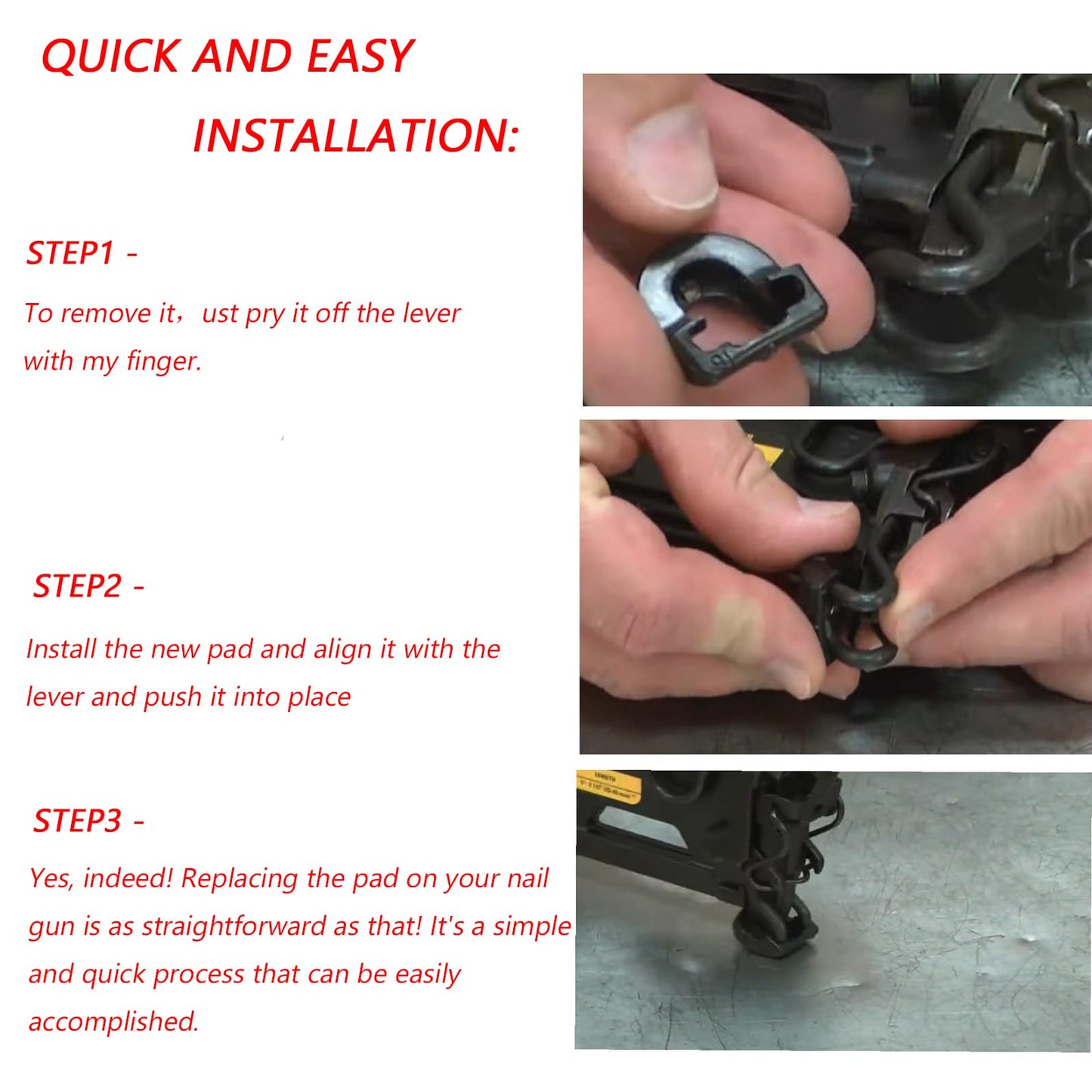 #1000003300 Replacement Nomar Pad for FN250C Finsh Nailer (5)