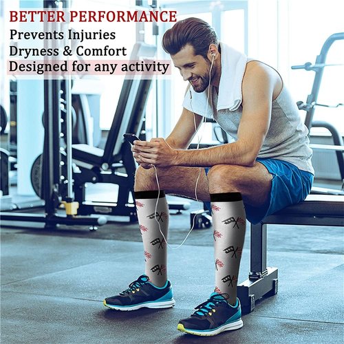 CHARMKING Compression Socks - 15-20 mmHg Circulation Support for Men & Women | 8 Pairs Ideal for Running & Cycling