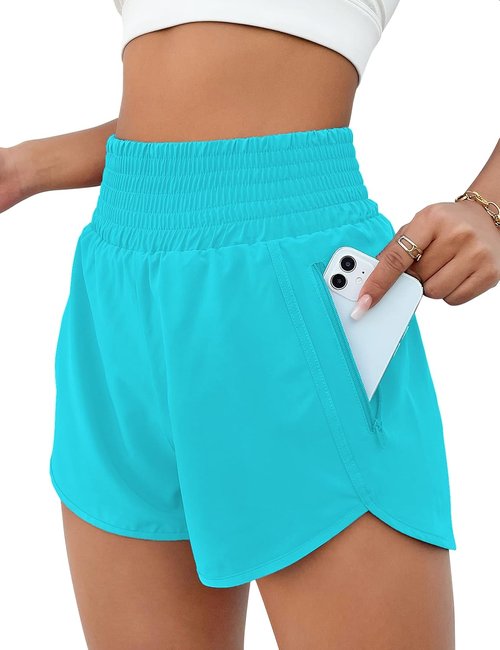 BMJL Women's Athletic Shorts - High Waisted Running Shorts with Pocket | 2.5" Sporty Gym Workout