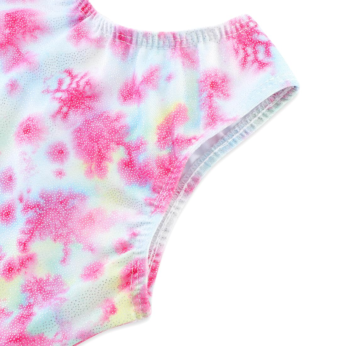 HOZIY Gymnastics Leotards for Girls 3t 4t Tumbling Outfits Tie Dye Flower Floral Biketard Pink White Blue Yellow Dance Clothing Toddlers Sparkly