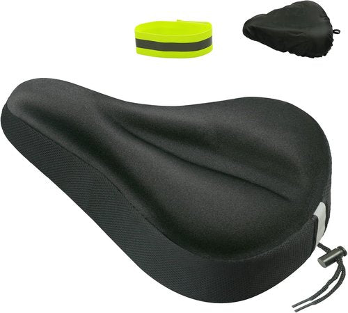 Geronmine Gel Bike Seat Cover - Padded Saddle Cushion for Men & Women | Comfortable for Indoor & Outdoor Cycling