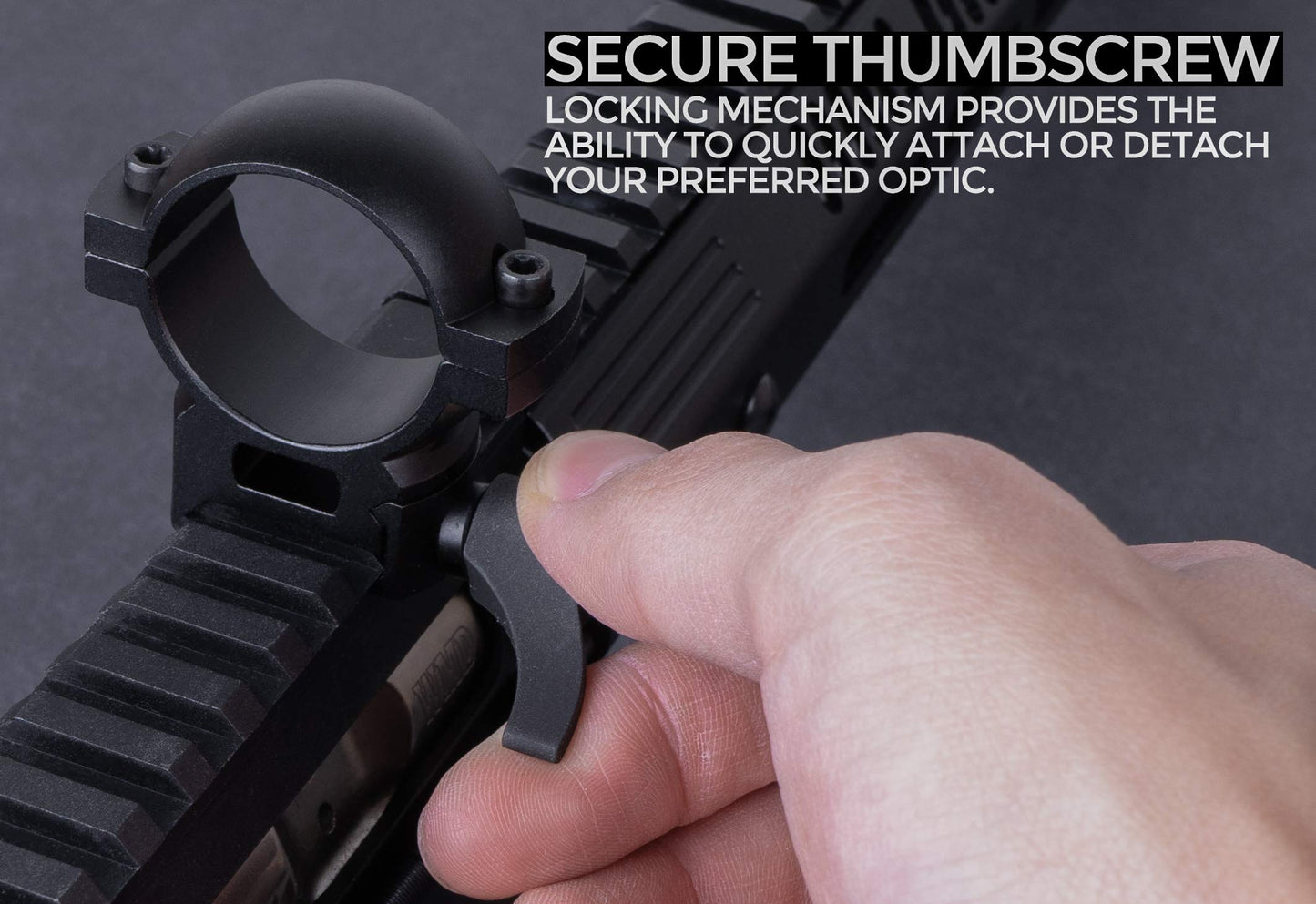 Monstrum Q Series Picatinny/Weaver Scope Rings with Quick Detach Lever | 30 mm Diameter | Low Profile