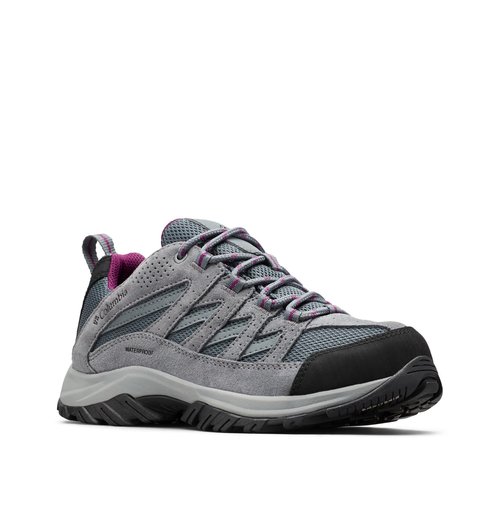 Columbia Womens Crestwood Waterproof, Graphite/Wild Iris, 10.5