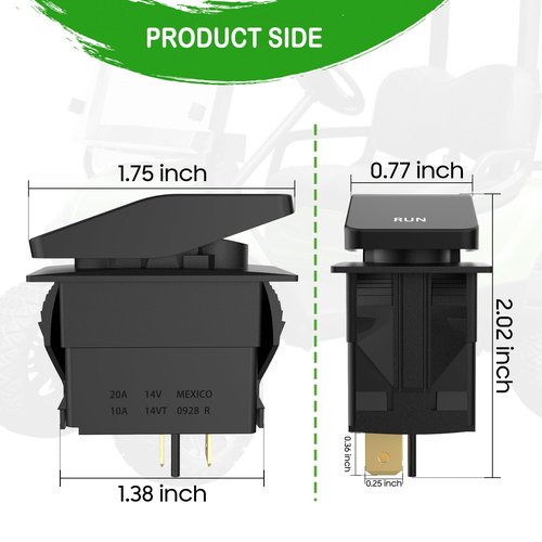 10L0L Golf Cart Tow Run Switch Replacement for Yamaha G29 Electric Golf Cart (Years 2010-2014) OEM JW2-H2727-00 Golf Cart Micro Switch
