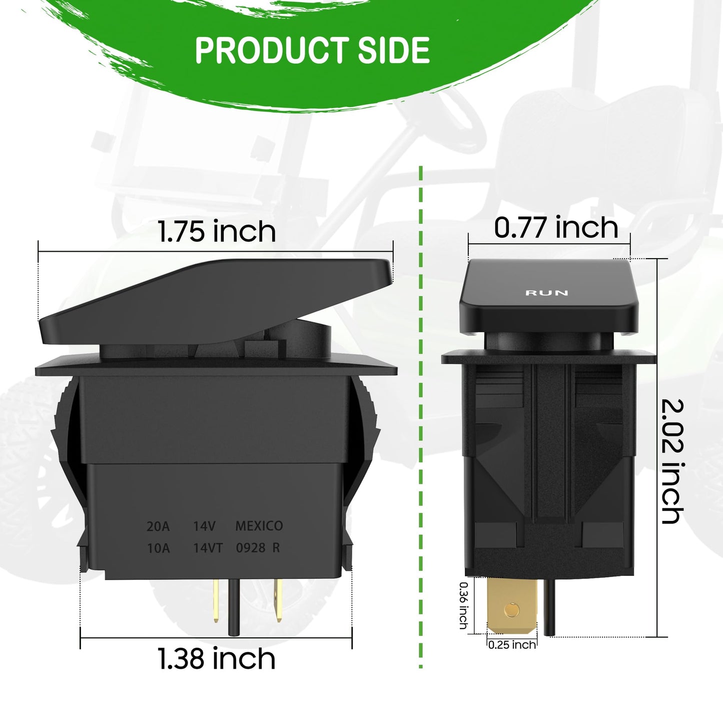 10L0L Golf Cart Tow Run Switch Replacement for Yamaha G29 Electric Golf Cart (Years 2010-2014) OEM JW2-H2727-00 Golf Cart Micro Switch