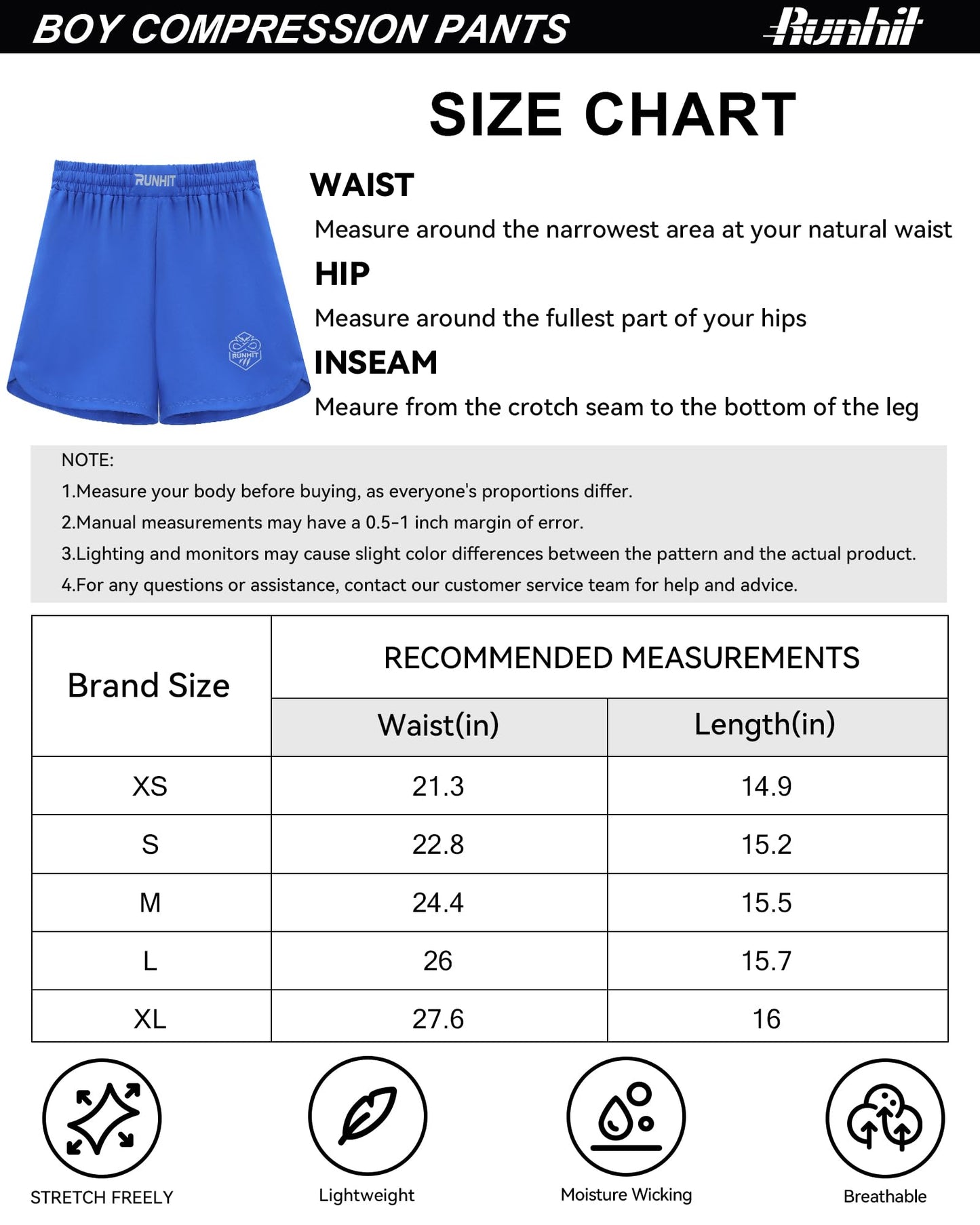 Runhit Kids Muay Thai MMA BJJ Shorts, Youth Boys Breathable No Gi Grappling Shorts for Wrestling Boxing, Jiu Jitsu, Training, Fight, Kickboxing Black M