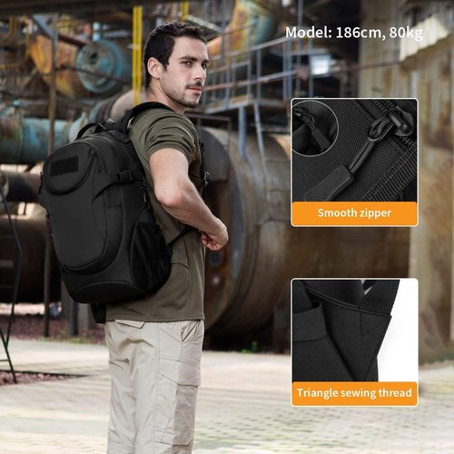 HUNTVP 25L Tactical Backpack - Military Assault Pack with Water-Resistant Design | Durable Rucksack