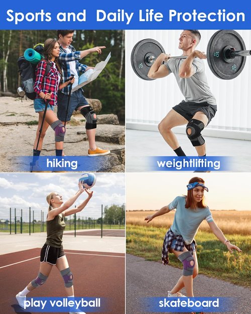 ABYON Knee Brace - Adjustable Support for Meniscus Tear & ACL Injuries | 360° Wraparound Strap for Pain Relief