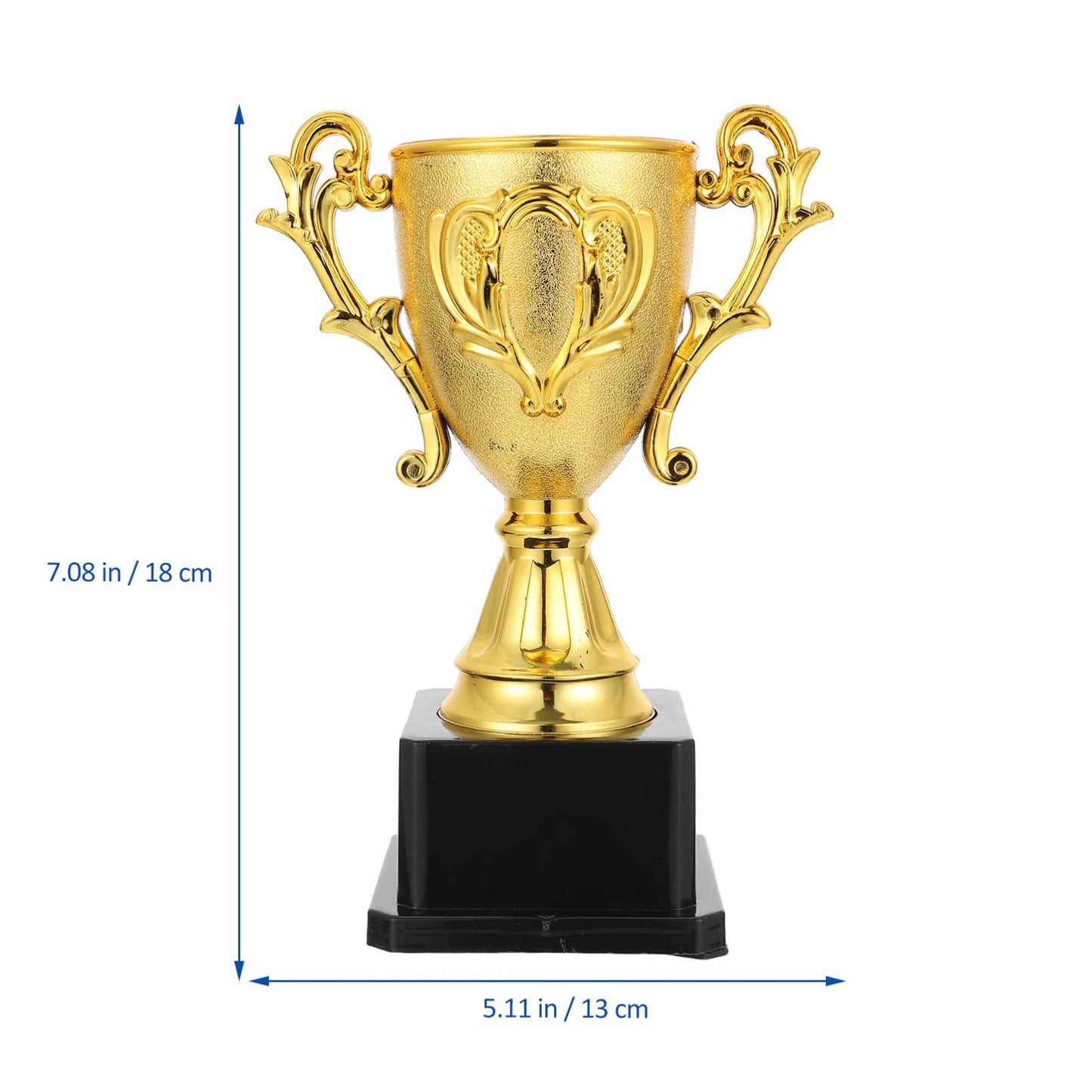 BESPORTBLE Golden Trophy: 7 Inch Plastic Golden Cup Gold Trophies Awards for Kids Party Favors Sports Footabll Competition Tournaments Rewards
