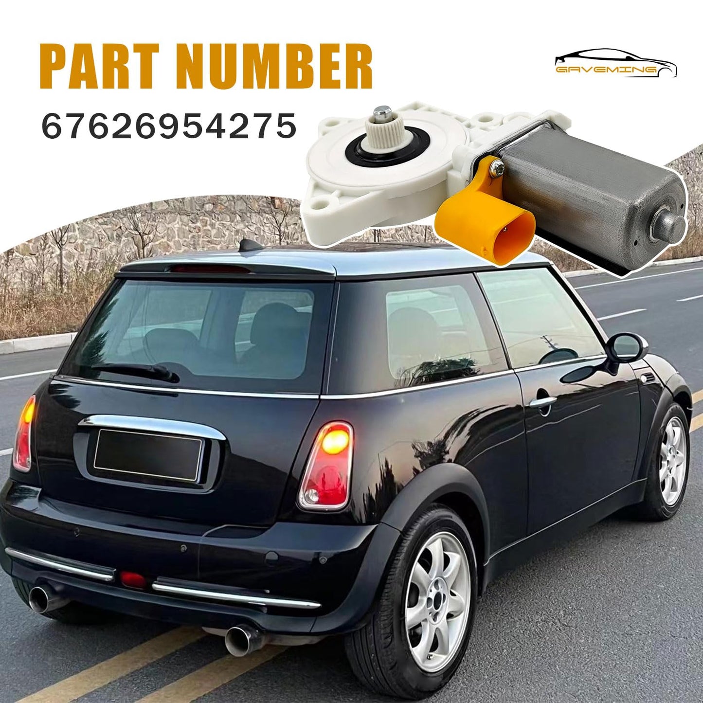 Front Driver Left Power Window Motor Compatible with Mini R50 R52 R53 R56 Cooper Base S 1.6L L4 FWD 2002-2008 Replacement for 67626954275
