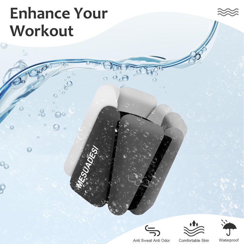 Wrist and Ankle Weights for Women, Set of 2 Adjustable Ankle Weights Wearable Arm and Leg Wrist Weights for Walking Yoga Pilates Running Dance Gym 1Lb Each (Gradient Black)