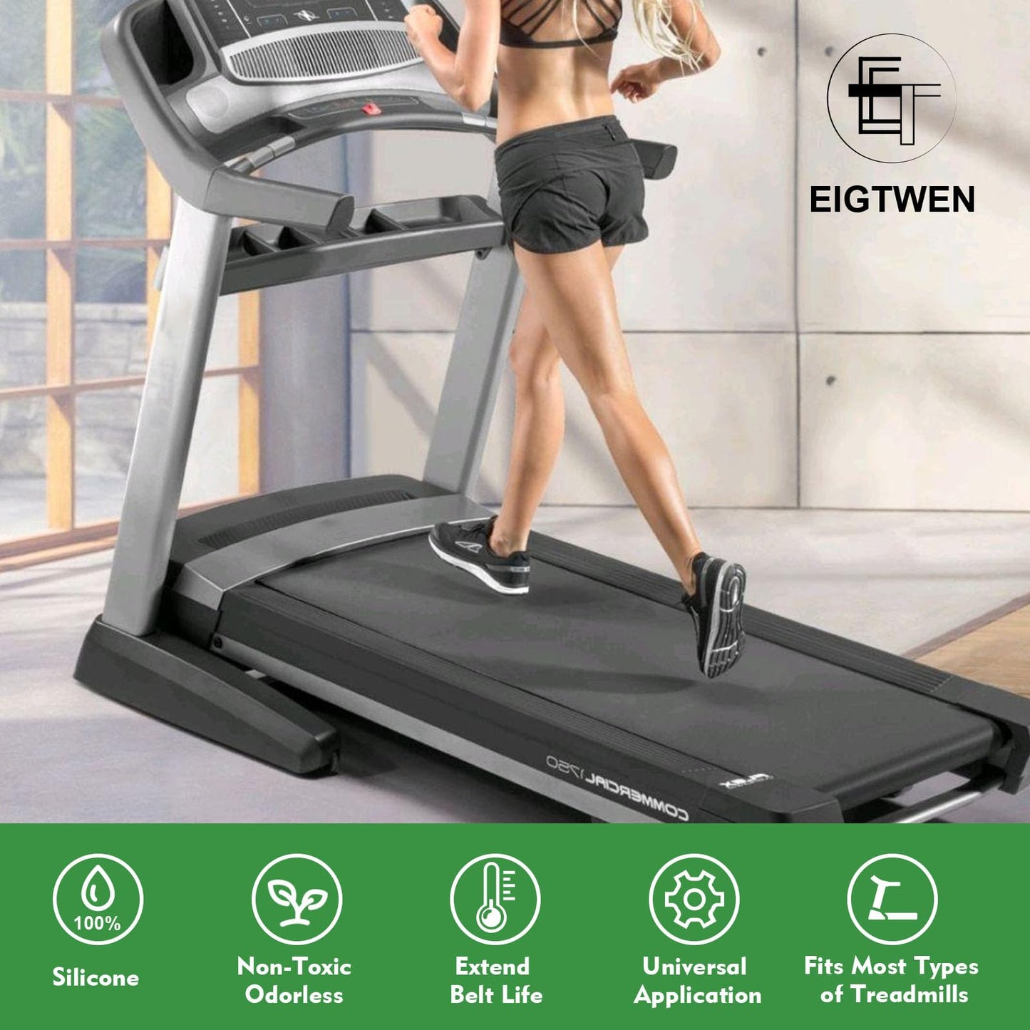 EIGTWEN 500ml Treadmill Lubricant for Belt, 100% Silicone Treadmill Oil, High Temperature Resistant Stable Treadmill Belt Lubricant, Treadmill Lube Suitable for Most Types of Treadmills