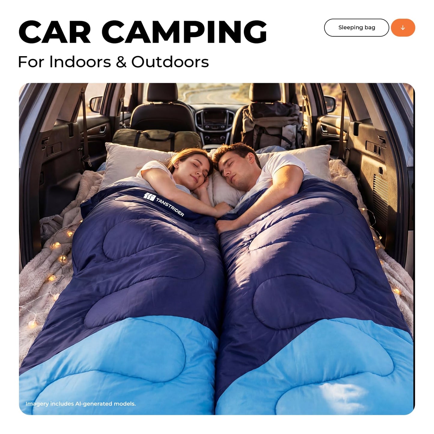 TANSTRIDER Sleeping Bags for Adults Warm Weather,3lb Backpacking Compact Lightweight Camping Sleeping Bag with Compression Sack for Kids,Camping Essentials Gear for Hiking,Travel,Climb,Outdoor, Indoor