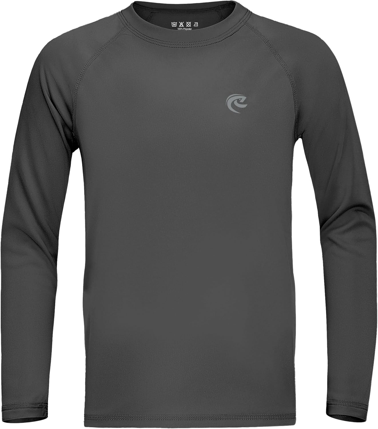 Skiennix Boys UPF 50+ Long Sleeve Swim Shirt - UV Sun Protection Rash Guard for Kids