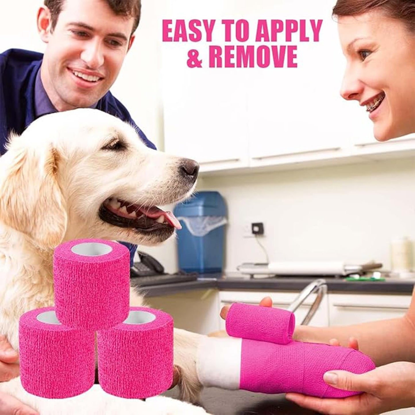 60 Pack Gentle Pink Tapes Painless Removal C-8