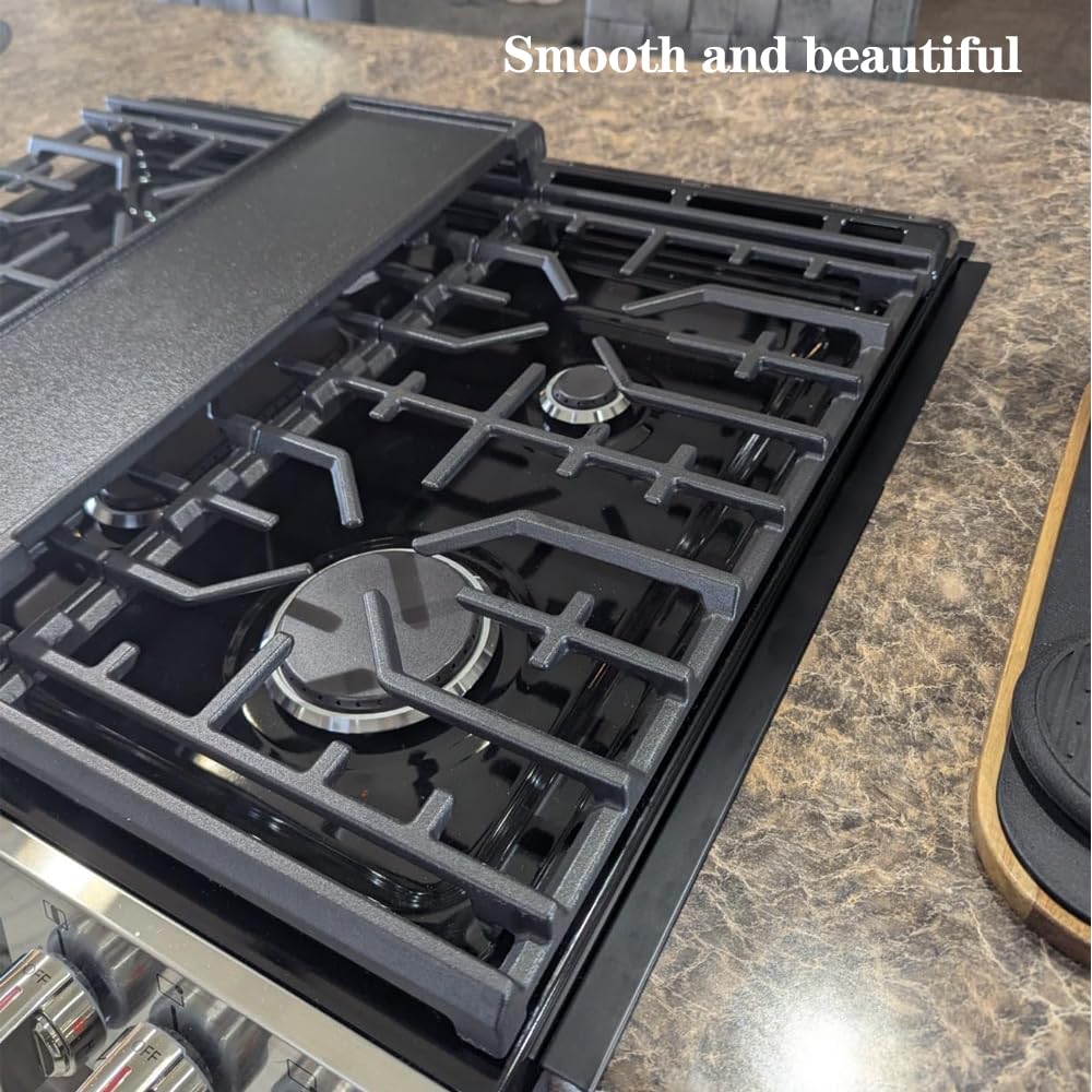 XYZsundy Stove gap filler with stove gap covers, Gap filler for stove and counter, dishwasher air gap, Oven gap filler retractable Length 13.8" to 27.6", Width 0.79",2Pcs Black