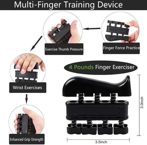 Grip Strength Trainer Kit by [Brand Name] - 5 Pack Adjustable Resistance Hand Grippers & Stress Relief Balls for Muscle Building & Injury Recovery