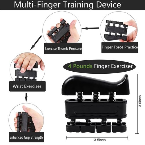 PLSYAO Grip Strength Trainer Kit (5 Pack), Grip and Forearm Strengthener, Finger Strengthener, Adjustable Resistance Hand Gripper, Grip Ring, Stress Relief Ball for Muscle Building, Injury Recover