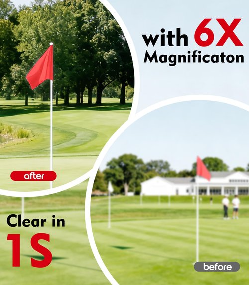 Flagfront Range Finder Golf Rangefinder with Slope, 1200 Yards Golf Range Finder, 6X Magnification, Flag Locking Vibration, Must Accessories for Golfer