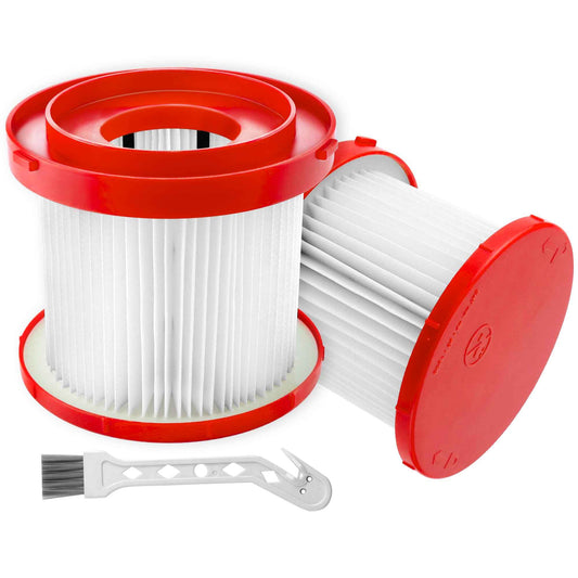 49-90-1900 Filter fit for Milwaukee shop vac M12 M18 M28 Vacuum Filter fit for Milwaukee 2 Gal Wet Dry Vac Cordless 0960-20 0880-20 0960-21 0970-20 2 Pack LUXRILIX