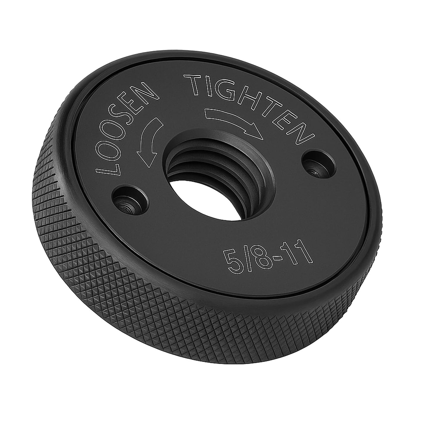 Saipe 5/8''-11 Thread Angle Grinder Flange Nut, Metal Grinder Lock Nut Quick Release Locking Nut for Angle Grinder with 5/8-11 Threaded Spindle (Black)