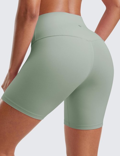 CRZ YOGA ButterLuxe Biker Shorts - High Waisted Spandex for Women's Workout & Running | 6" Length