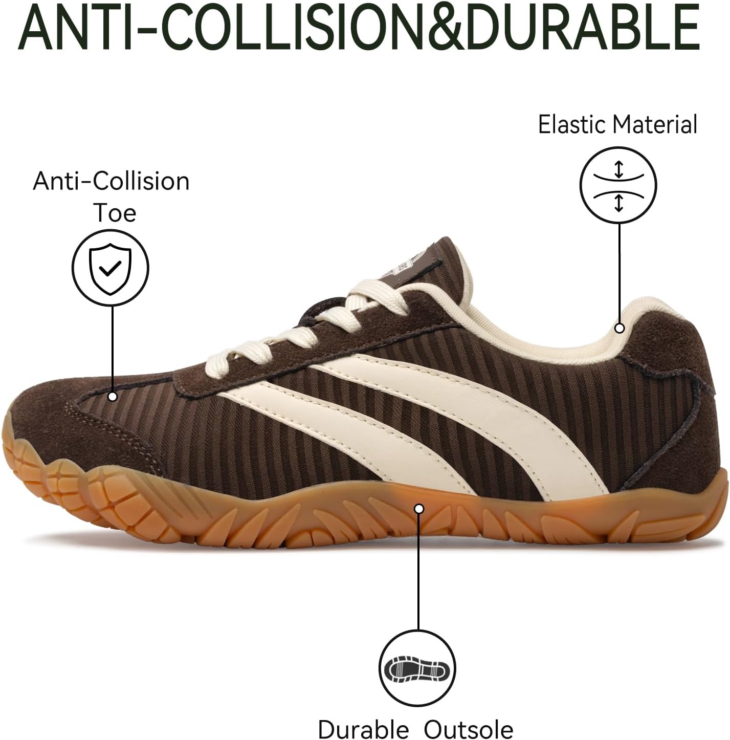 Barefoot Shoes | Women’s Casual Sneakers with Wide Toe Box - Lightweight & Breathable Minimalist Design